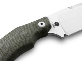 Нож с фиксированным клинком LionSteel H2, сталь M390, рукоять микарта, зеленый
