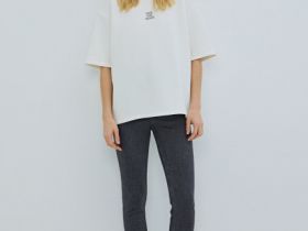 Джинсы Skinny с высокой посадкой, Серый