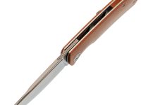 Складной нож Petrified BELUGA PFP01KMP, сталь K110, рукоять Brown Micarta