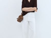 Трикотажное поло из вискозы, Коричневый