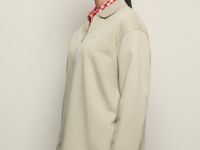 Толстовка из хлопка с отложным воротником