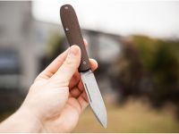 Складной нож Boker Coffin, сталь MagnaCut, рукоять микарта, коричневый