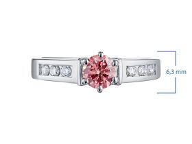 Кольцо из белого золота э0912кц08151700_pink