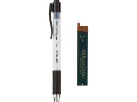 Карандаш механический Faber Castell "Grip Matic" 0,5 мм + грифели, небесный, блистер