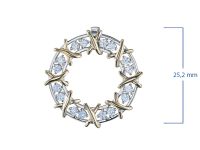 Подвеска из комбинированного золота с бриллиантами э4801пд05182700