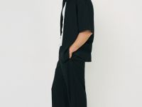 Широкие брюки из вискозы, Черный