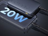 Внешний аккумулятор VOLTME Hypercore, 10000 мАч, QC4+,кабель темно-серый