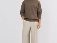 Джемпер из смесовой вискозы, Коричневый