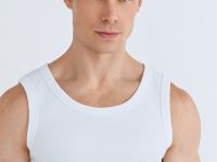 Базовая майка в рубчик, Белый