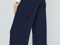 Широкие джинсы со стрелками, Синий