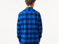 Мужская клетчатая рубашка Lacoste приталенного кроя