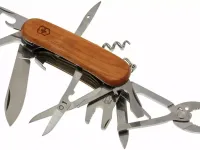 Складной многофункциональный нож Victorinox EvoWood S557, сталь X55CrMo14, рукоять ореховое дерево, коричневый