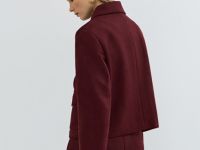 Укороченный жакет из искусственной замши, Фиолетовый