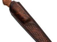 Авторский нож Ворон, сталь мозаичный дамаск, подарочная шкатулка