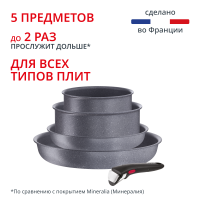Набор посуды со съемной ручкой Ingenio Natural Force 5 предметов 16/20/22/28 см L3969053