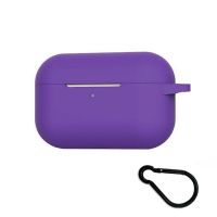 Чехол Protective Case для AirPods Pro 2 силиконовый с карабином (фиолетовый)