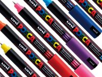 Маркер UNI "POSCA" PC-1MR, 0,7 мм, наконечник игольчатый, цвет красный металлик