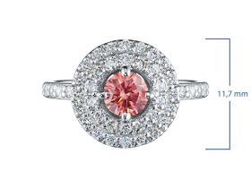 Классическое кольцо из белого золота э0912кц04201511_pink