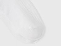 Носки в рубчик с содержанием вискозы, Белый