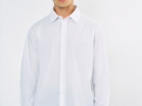 Рубашка в полоску O'STIN x Яндекс Книги, Белый