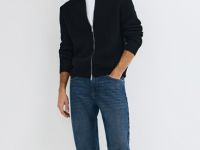 Утеплённые прямые джинсы, Синий