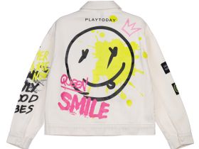 Куртка текстильная джинсовая для девочек