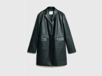 Плащ из искусственной кожи, Черный