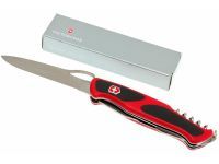 Нож перочинный Victorinox RangerGrip 61, сталь X55CrMo14, рукоять полиамид, красно-чёрный, 11 функций, 130мм