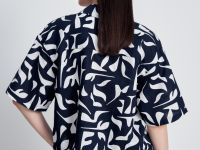 Рубашка женская с принтом изо льна