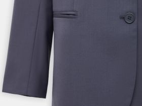 Жакет с отложным воротником свободного силуэта