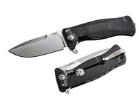 Нож складной LionSteel SR11A BS, сталь Uddeholm Sleipner®, рукоять алюминий (Black Solid® Aluminum)