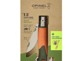 Складной нож Opinel №12 Explore c инструментом для удаления клещей, сталь Sandvik 12C27