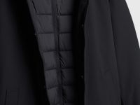 Утеплённая длинная куртка с подкладкой, Черный