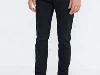 Брюки «5 карманов» Slim из твила, Черный
