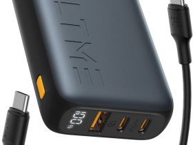 Внешний аккумулятор VOLTME Hypercore Trio, 10000 мАч, QC4+,кабель темно-серый