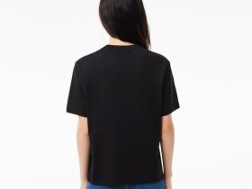 Женская футболка Lacoste свободного кроя из мягкого хлопка