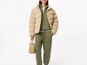 Толстовка Lacoste унисекс с молнией и высоким воротом