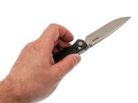 Складной нож SRM Terrier 258L-MG2, сталь 140Cr, рукоять зелёная микарта