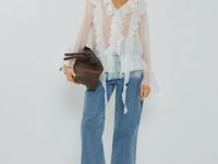 Блузка с рюшами, Белый