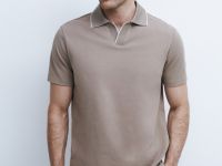 Поло из мягкого пике, Бежевый