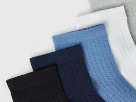 Короткие носки для мальчиков, 5 пар, Голубой