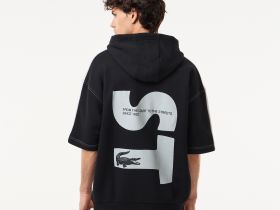 Мужская толстовка Lacoste свободного кроя с капюшоном