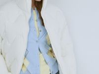 Короткая утеплённая куртка, Бежевый