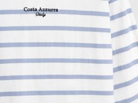 Лонгслив в полоску, Голубой