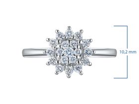 Классическое кольцо из белого золота э4712кц09200303_white