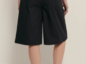 Шорты из хлопка со складками