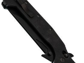 Складной нож Obertech ns-02 Normal straight black blade, сталь VG-10, рукоять G10, черный