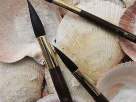 Кисть белка микс №6 круглая Pinax "Poseidon 814" короткая ручка