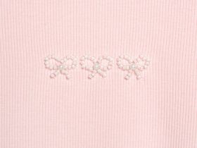 Лонгслив в рубчик для девочек, Розовый