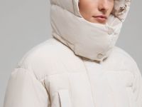 Удлиненный пуховик с натуральным пухом